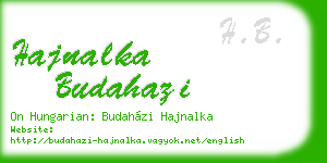 hajnalka budahazi business card